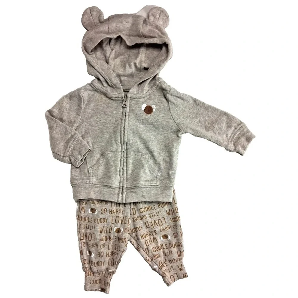 Carter's Baby Boy Newborn Outfit Set Lot 6pc Jacket Jumpsuit Freshman Plaid